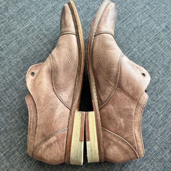 Free People Rogue Darby Brown Leather Oxfords Size 37 - Picture 3 of 11